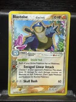 Blastoise Holo Rare Pokemon Card 2/100 EX Delta Species Set EX - Image 1