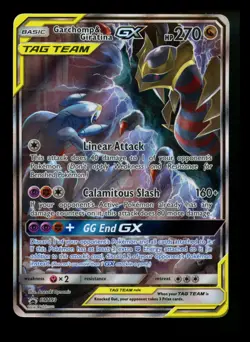 #3 Garchomp & Giratina GX SM193 Black Star Promo 2019 Alt Art Holo Pokemon Card - Image 1