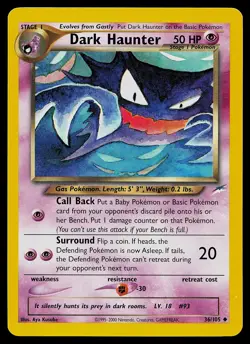Pokemon Card - Dark Haunter Neo Destiny 36/105 Uncommon - Image 1