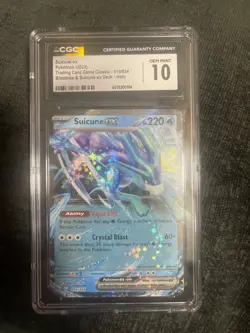 Pokemon Suicune EX 010/034 Holo CLB Trading Card Game Classic CGC 10 Gem Mint - Image 1
