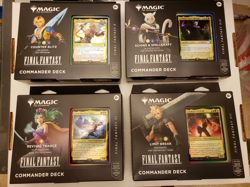 All (4) MTG Final Fantasy Commander Decks Sealed w/ collector booster sample - Image 1