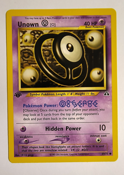 Pokemon TCG - UNOWN O - 1st Edition - 69/75 - WOTC - Neo Discovery (2001) - NM - Image 1