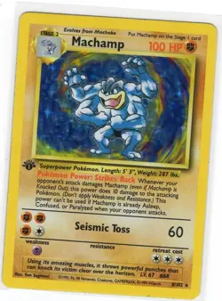 Machamp 08/102 Pokemon TCG Base Set Card Holo 1st Edition - Image 1