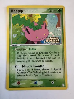 Pokemon TCG Hoppip EX Team Rocket Returns Reverse Holo Rare 57/109 30 HP - Image 1