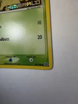 Pokemon TCG Shroomish EX Emerald Reverse Holo Common 63/106 2005 40 HP - Image 2