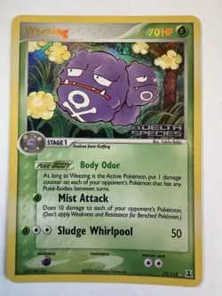 Pokemon TCG Weezing EX Delta Species Reverse Holo Rare 33/113 2005 70 HP - Image 1