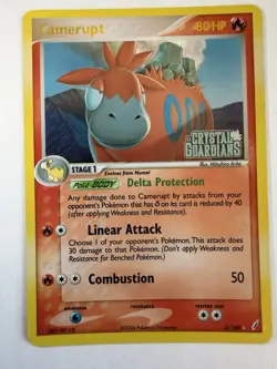 Pokemon TCG Camerupt EX Crystal Guardians Reverse Holo Rare 3/100 2006 80 HP - Image 1
