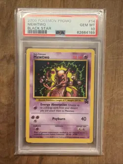 2000 POKEMON PROMO BLACK STAR #14 MEWTWO BLACK STAR - Image 1