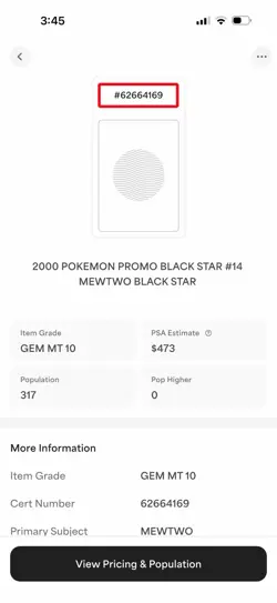 2000 POKEMON PROMO BLACK STAR #14 MEWTWO BLACK STAR - Image 3
