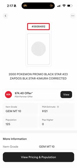 2000 POKEMON PROMO BLACK STAR #23 ZAPDOS BLK.STAR-KIMURA CORRECTED - Image 3