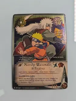 Naruto CCG Uzumaki & Jiraiya Master and Pupil 204 Super Rare Gold Foil Card - Image 1