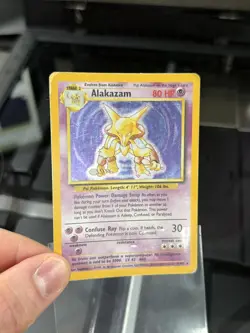 Pokemon Alakazam 1/102 Holo 1999-2000 UK 4th Print Base Set - Image 3