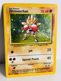 Hitmonchan 7/102 - Base Set - Holo Rare Pokemon Card - Image 2