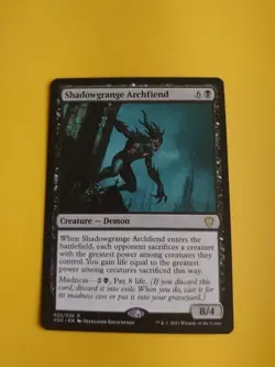 Shadowgrange Archfiend. VOC rare Demon Magic the Gathering Card. - Image 2