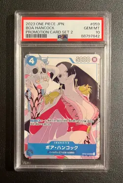 One Piece TCG JPN Boa Hancock PSA 10 Gem, Promotion Card Set 2 OP02-059 2023 - Image 1