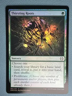 MTG Thirsting Roots Foil ONE NM - Image 1