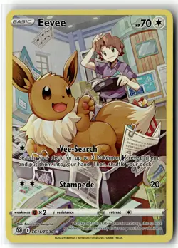 Eevee TG11/TG30 Holo Brilliant Stars Trainer Gallery Pokemon NM - Image 1