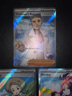 3x SV Full Art Trainer Lot Katy 237 Dendra 250 Professor Pokemon Cards AA6 5 - Image 5