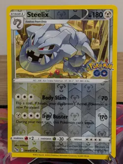 STEELIX 044/078 UNCOMMON POKEMON GO POKEMON REVERSE HOLO LP - Image 1