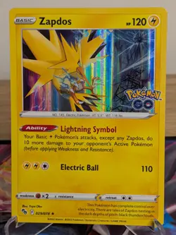 ZAPDOS 029/078 HOLO RARE POKEMON GO POKEMON LP - Image 1