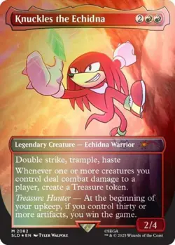MTG English Knuckles the Echidna (Rainbow Foil) NM Foil Secret Lair - Image 1