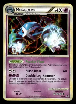 Metagross 4/95 Holo Rare HGSS Unleashed Pokemon Card - Image 1