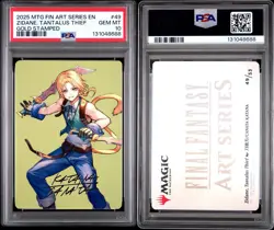 LOW POP, PSA 10, Zidane Tantalus Thief Art Series Stamped 49 Final Fantasy MTG - Image 3