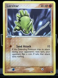 Larvitar 11/17 Pop Series 1 Pokemon TCG Regular Common 2004 LP - Image 3