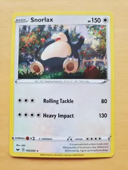 Pokemon TCG Snorlax 140/202 - Blister Exclusives Cosmos Holo NM - Image 1