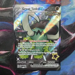 Pokemon TCG Great Tusk EX 072 Paldean Fates Stamped Black Star Promo - Image 1