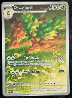 POKEMON - SAWSBUCK 092/086 | WHITE FLARE | ILLUSTRATION RARE | NEAR MINT - Image 1