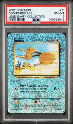 PSA 8 - Pokemon DODUO 71/110 Reverse Holo - LEGENDARY COLLECTION - Image 1