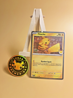 Pikachu 51/162 Stamped 2026 Pokemon Day 30th Anniversary Promo TCG : W/Coin - Image 1