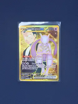 Team Rocket's Mewtwo ex Gold Pokemon - 240/182 Sv10: Destined Rivals -Holo NM - Image 1