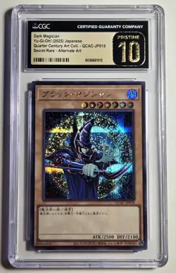 2025 YU-GI-OH! Dark Magician QCAC-JP018 JPN Secret Rare CGC PRISTINE 10 - Image 1