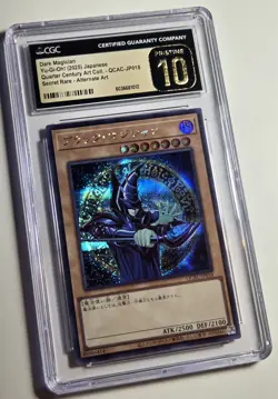 2025 YU-GI-OH! Dark Magician QCAC-JP018 JPN Secret Rare CGC PRISTINE 10 - Image 2