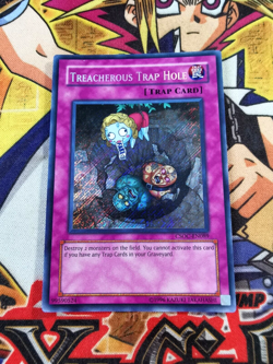 Treacherous Trap Hole csoc-en089 Unltd Ed (NM) Secret Rare Yu-Gi-Oh! - Image 1