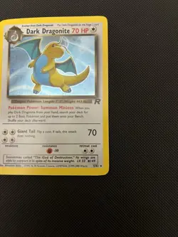 Pokemon Dark Dragonite Holo Rare TCG Card 5/82 LP-/MP+ - Image 4