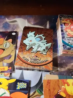 130 + Topps Blue,Black and Red Label Pokemon cards + foils & subset cards - Image 3
