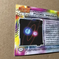 Textured Holo Psychic Showdown Topps Pokemon Mewtwo Strikes Back Pokemon Card - Image 3