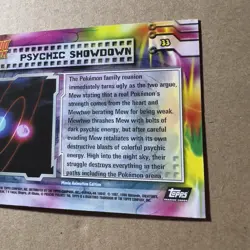 Textured Holo Psychic Showdown Topps Pokemon Mewtwo Strikes Back Pokemon Card - Image 4