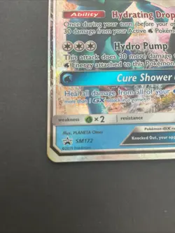 Pokemon TCG Vaporeon GX Sun & Moon SM172 Holo Promo Promo Card LP Condition - Image 5