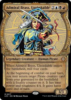 Admiral Brass, Unsinkable (Showcase) - LCC - Mythic - MTG Magic Pack fresh - Image 1