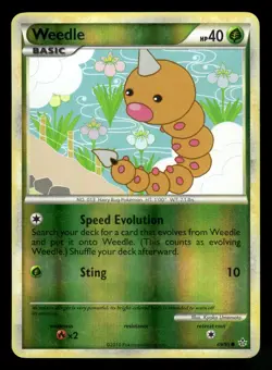 Weedle 69/95 Reverse Holo HGSS Unleashed Pokemon Card - Image 1
