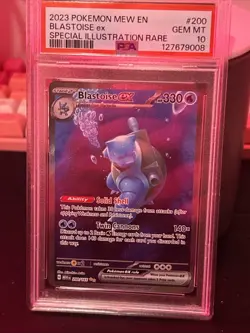 Pokemon TCG Blastoise EX Scarlet & Violet 151 Double Rare Holo PSA 10 - Image 2
