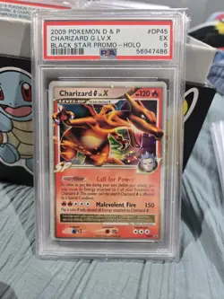 2009 POKEMON DIAMOND & PEARL BLACK STAR PROMO HOLO #DP45 CHARIZARD G LV.X PSA 5 - Image 1