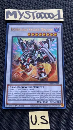 Carte Yu-gi-oh! Borreload Savage Dragon RA01-EN033 US Ultra Rare Neuf NM - Image 1