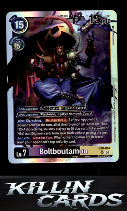 Boltboutamon EX8-064 SR Digimon Card Game Super Rare Chain of Liberation Card NM - Image 1