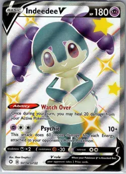 Indeedee V SV114/SV122 Shining Fates: Shiny Vault - Pokemon Card - NM - Image 1