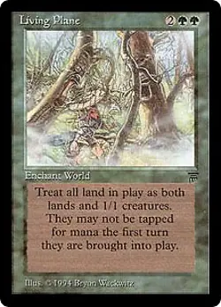 Magic MTG - Living Plane - Legends - NMINT- - IT - Image 1